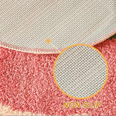 Peach Bathroom Rugs And Mat Cute Cartoon Bath Mat Kids Bathroom Decor  Peachy Plush Coral Pink Non-slip Foot Mat Absorbent Bathtub Rug Washable