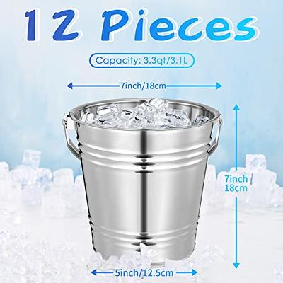 12 Pack Champagne Buckets 3.3 Quart/3.1 Liter Stainless Steel Ice