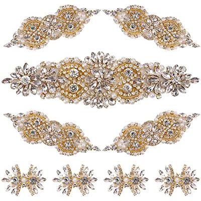 9 Pack Rhinestone Applique Crystal Wedding Applique Iron on Patch Applique  DIY Sewing Appliques for Bridal Wedding Dress Clothes Shoes Decoration  Handmade Wedding Accessories(Gold) - Yahoo Shopping