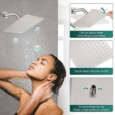 Shower Faucet Set Polish Chrome Bathroom Rain Shower System SUS304