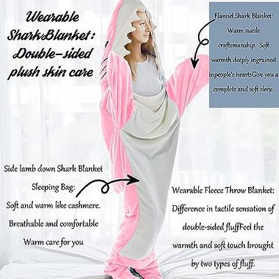 Shark Blanket, Shark Blanket Adult, Shark Blanket Super Soft Cozy Shark  Blanket Adult, Shark Blanket Hoodie Shark Sleeping Bag, Shark Wearable  Blanket Adult, Wearable Shark Blanket Hoodie(Pink)