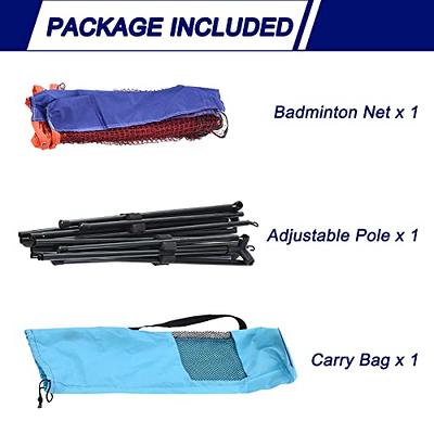 Portable Badminton Net Set Included Carry Bag Portable Tennis Net