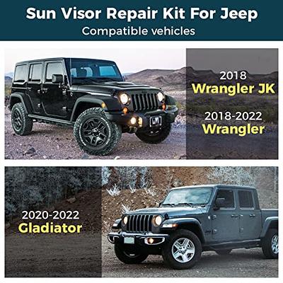 Olaismln 2 Pack Sun Visor Clips Repair Kit Compatible with 2018 Jeep and  Newer JK JL JT Wrangler 2018-2022 and Gladiator 2020-2022, Used for  Restores and Repairs Vehicle Sagging Sun Visor - Yahoo Shopping