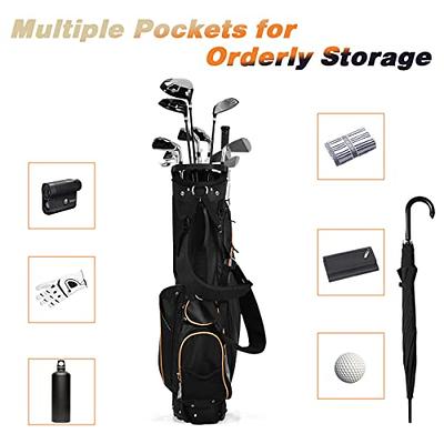 GYMAX Golf Bag, Golf Club Bag for Men with 8-Way Divider, Organizer Pockets  & Double Shoulder Straps, Lightweight Portable Golf Stand Bag for Golf Cart  - Yahoo Shopping