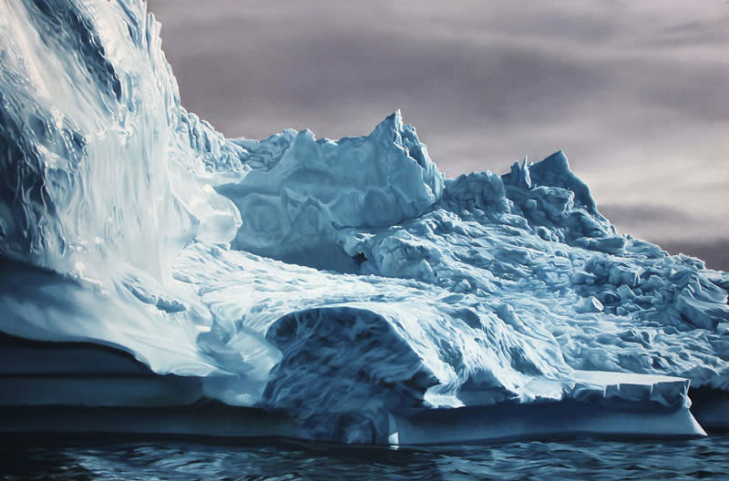 لوحات باستيل واقعية للماء والجليد Pastel-drawings-of-icebergs-by-zaria-forman-8