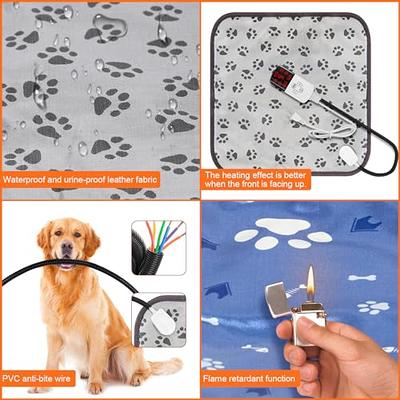 Pet Heating Pad With 3 Adjustable Temperature, Dog Cat Heating Pad