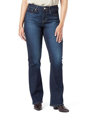 Time and Tru Women’s Mid Rise Straight Jeans, 29 Inseam for Regular, Sizes  2-18