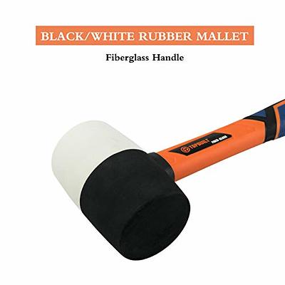 16 oz Rubber Mallet - White - Fiberglass Handle
