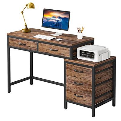  HOMIDEC Office Desk, Computer Desk with Drawers 63 Study  Writing Desks for Home with Storage Shelves, Desks & Workstations for Home  Office Bedroom : Office Products