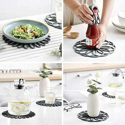 Multipurpose Silicone Trivet Mat for Hot Pots and Pans Non-Slip Heat  Resistant Silicone Hot Pad Table Mats for Kitchen