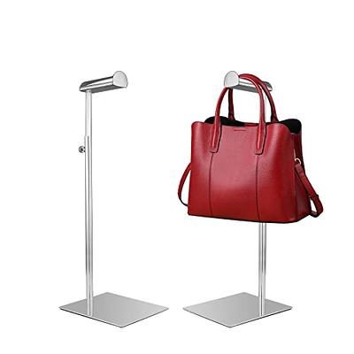 YIFU Display 2 Pack Black Bag Handbag Display Stand - Retail Countertop Adjustable Height Purse Display Stands Rack - Metal Purse Display Holder for