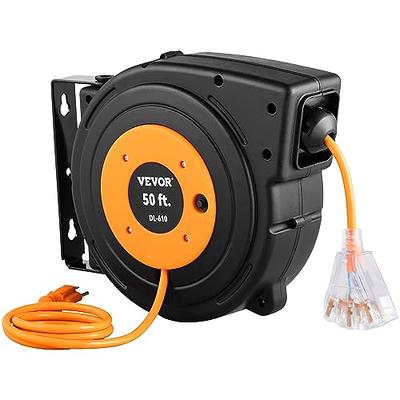 Reelcraft-l 70075 123 9 Spring Retractable Power Cord Reel - 75 ft. Triple Outlet