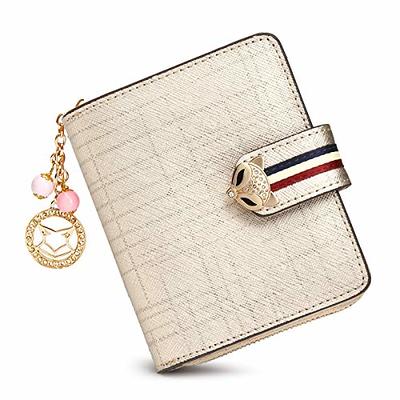  Artificial PVC Leather Credit Card Holder Wallet for Women  Ladies Coin Purses Womens Small Signature Wallets Mini Female Monogram  Zipper Wallet (Brown) : Clothing, Shoes & Jewelry