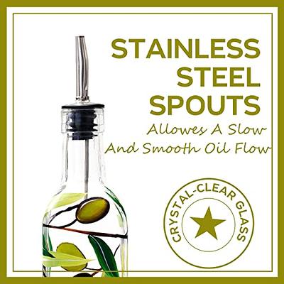 Olive Oil Bottle Dispenser 1 Pack 17oz / 500ml Glass Oil and