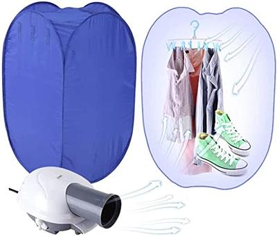 Portable Dryer 110V 1000W Electric Clothes Dryer Machine Fast Garment Dryer  Heater 2-Tier Rolling Clothing Drying Rack with Wheels for Home Dorm Hotel  Travel, Blue - Yahoo Shopping