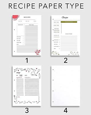  Personalized Recipe Book To Write In Your Own Recipes - Blank Recipe  Binder Cookbook - Family Recipe Book Organizer (Large) : Handmade Products