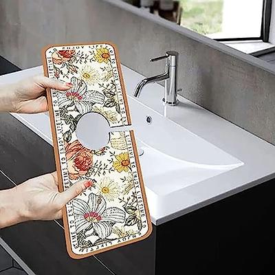 Fantasy Style Faucet Draining Mat, Vintage Soft Diatom Mud Non