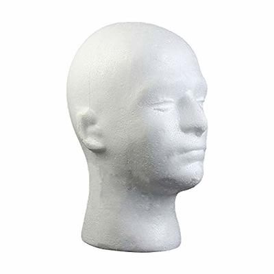 LIAMTU Male Wig Display Mannequin Head Stand Model Styrofoam Foam White -  Yahoo Shopping