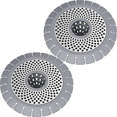 SinkShroom 1.25 in. Bathroom Sink Drain Protector Hair Catcher in White and  Nickel with Stopper Plug Bundle HDSSNKSTP124 - The Home Depot