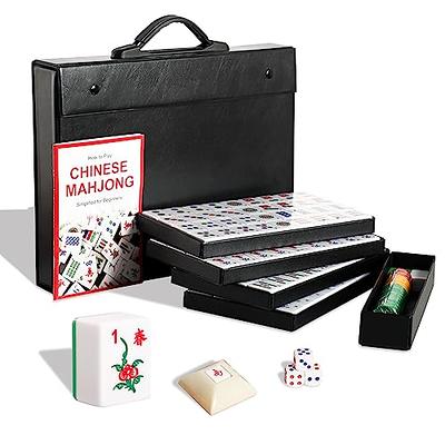 YINIUREN Chinese Mahjong Set Large 1.6-inch Mahjong Tiles 144 Melamine  Mahjong Tiles Set