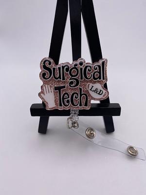 Surgical Tech Labor & Delivery Nurse Badge Reel Health Care Reel