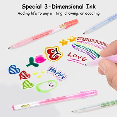  Katutude 6 Pcs 3D Jelly Pen Colorful Gel Pens 1.0 mm