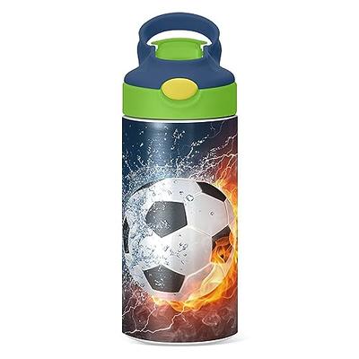 Fiery Soccer Ball Water Bottles