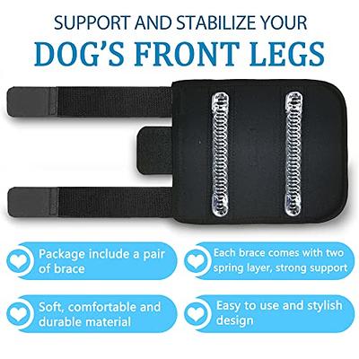 JOCUND Dog Front Leg Brace, Pair of Dog Leg Brace with Metal Strips, Canine  Front Leg