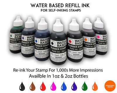 Stamp Joy - Premium Refill Ink for Self Inking Stamps and Stamp Pads, Ink  Pads, Water-Based, 8 Color Set - Yahoo Shopping