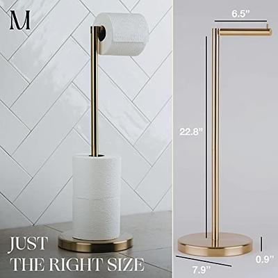 NearMoon Toilet Paper Holder with Shelf, Heavy Duty Bath Toilet Roll Holder  with Phone Shelf Tissue Hanger for Bathroom/Kitchen No Drill or Wall