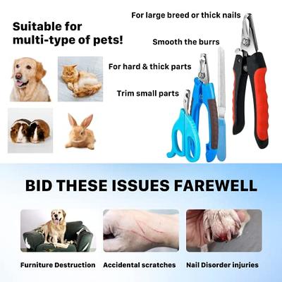 Tpotato Dog Nail Clippers,Dog Nail Trimmers for Large Breed Dog with Quick  Sensor,Safari Professional Cat Nail Clipper with Safety Guard and Nail  File. - Yahoo Shopping