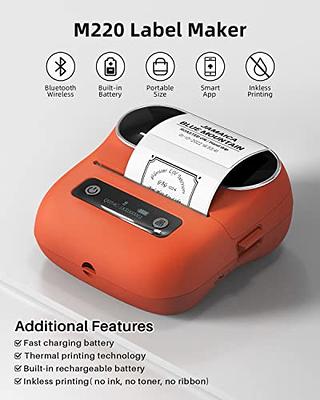 Phomemo M110 Label Makers, Thermal Mini Inkless Sticker Barcode Label  Printer with Bluetooth for Address, Mailing, File Folder Labels Use for