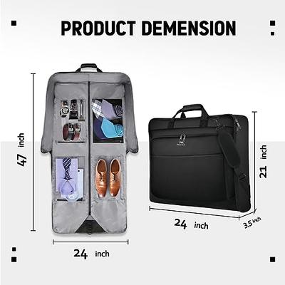 Garment Bags for Travel, Carry On Garment Bag for Business Trips with  Shoulder Strap, Mancro Waterproof Foldable Luggage Hanging Suit Bags Gift  for