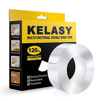 Kelasy Nano Double Sided Tape Heavy Duty,Extra Strong Sticky