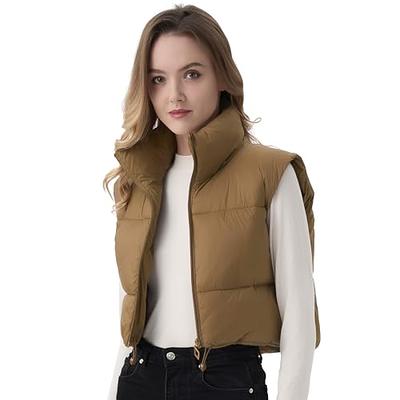 ANAYSN Women's Cropped Puffer Vest Sleeveless Warm Vests For Women Winter  Brown Puffy Vest Lightweight Cropped Puffer Jackets（Bear;XS） : :  Clothing, Shoes & Accessories