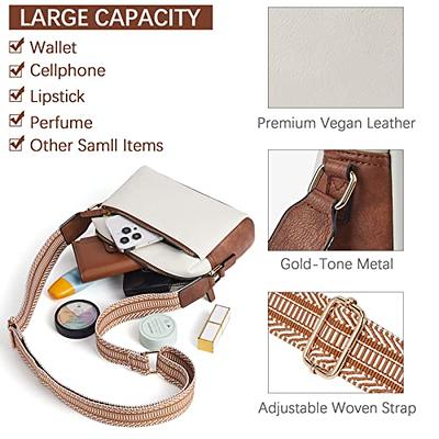 BOSTANTEN Small Crossbody Purse for Women Triple Zip Cell Phone