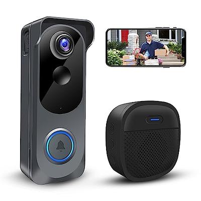 XTU Wireless WiFi Video Doorbell Camera with Chime, 2K HD Smart Video  Doorbell with Camera Battery Operated PIR Motion Detection Night Vision  2-Way