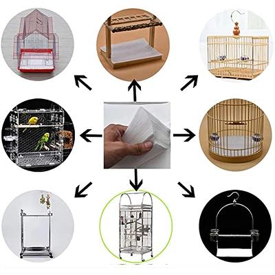 100pcs Bird Cage Liner Papers, Non-Woven Bird Cage Liners, Precut Absorbent  Bird Paper For Bird Cage Supplies