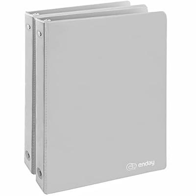 Enday 3-Inch Slant-D Ring View Binder with 2 Pockets, Gray