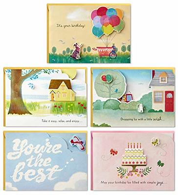 Freshcut Paper Pop Up Cards, 5 Pack - Best Friends, Five (5), 12 inch Life  Sized Forever Flower Bouquet 3D Popup Paper Flower Greeting Cards with Note