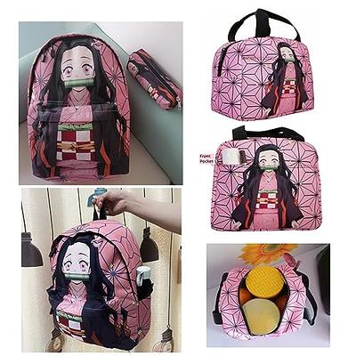  XIXISA 16 Nezuko Laptop Backpack with Lunch Box Bag