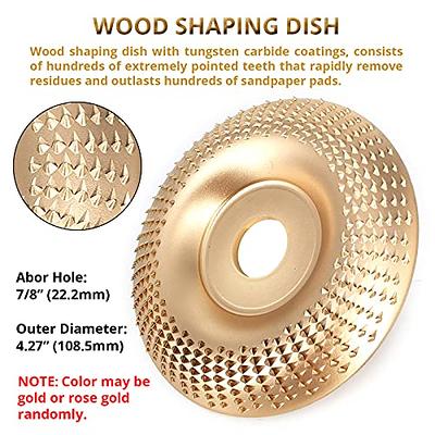Wood Grinder Shaping Disc Wood Angle Grinder Bore Tungsten Carbide  Woodworking Angle Grinder Attachment For Sanding Carving Shaping Polishing  (Disc)