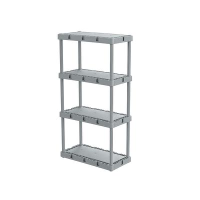 Project Source Plastic 4-Tier Utility Shelving Unit (34.75-in W x