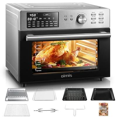 iCucina Toaster Oven Air Fryer Combo, Countertop Oven with 4 Slice Toaster,  7-in-1 Appliance with Stainless Steel Accessories 