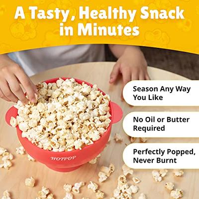 The Original Popco Silicone Microwave Popcorn Popper with Handles Popcorn Maker Collapsible Popcorn Bowl BPA Free and Dishwasher Safe 15 Colors