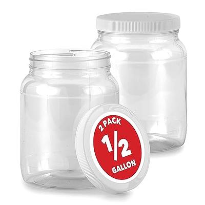 White Half Gallon Mason Jar