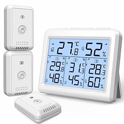 ViaGasaFamido 2 in 1 Thermometer Hygrometer Digital LCD Humidity Thermometer  Indoor Thermometer Humidity Hygrometer Gauge for Home Office(White) - Yahoo  Shopping