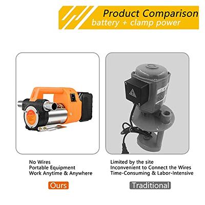 Cordless Diesel Transfer Pump, ELSOON Portable Self-priming Pump