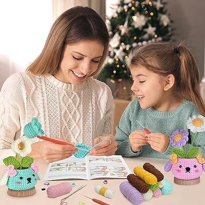 Finphoon Latch Hook Kits for Adults, DIY Cat Latch Hook Rug Kit for Kids  Beginner, 20*15in Colorful Print Carpet Crochet Yarn Embroidery Decoration