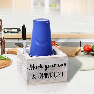 Solo Cup Holder with Sharpie - It holds your solo cups all party long